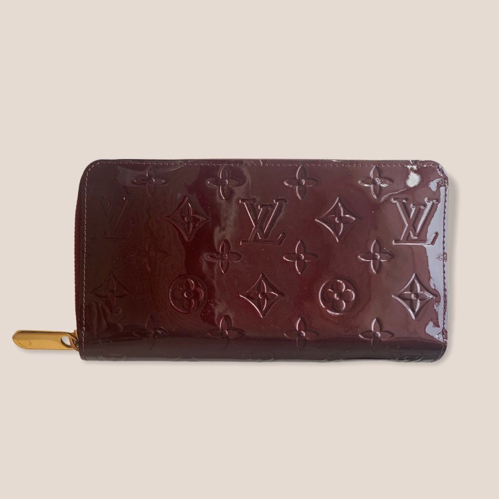 Louis Vuitton Brass monogram patent leather wallet